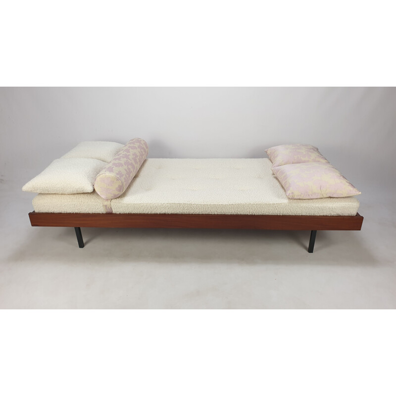 Sillón vintage de teca con cojines Dedar, Países Bajos 1960