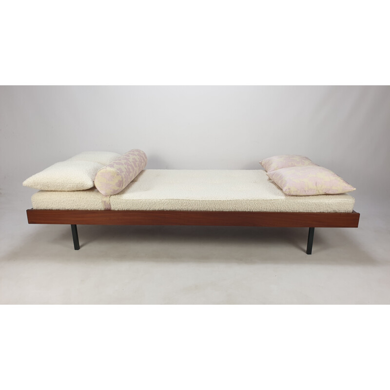 Vintage teak daybed with Dedar cushions, Netherlands 1960s