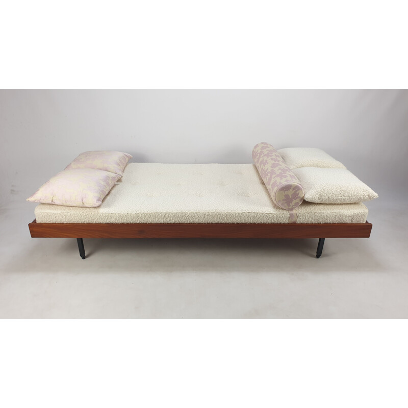 Vintage teak daybed with Dedar cushions, Netherlands 1960s