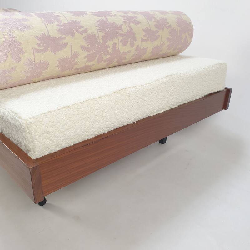 Vintage teak daybed with Dedar cushions, Netherlands 1960s