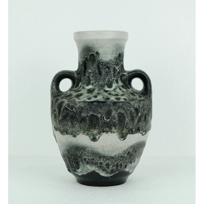 German Carstens Toennishof vase in grey ceramic - 1960s