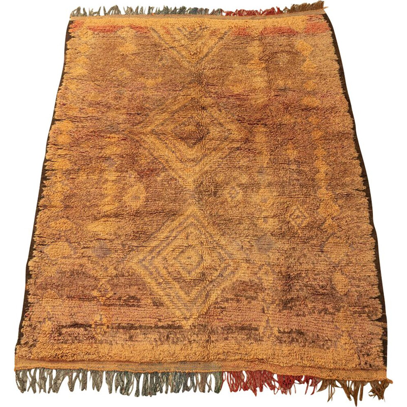 Vintage wollen Rehamna Berber tapijt van Haouz uit Marrakech, Marokko