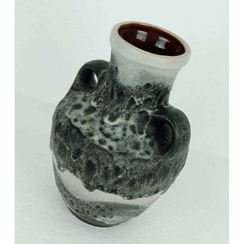 German Carstens Toennishof vase in grey ceramic - 1960s