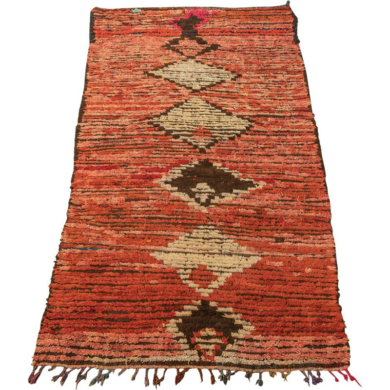 Rehamna vintage Berber carpet in wool, Morocco