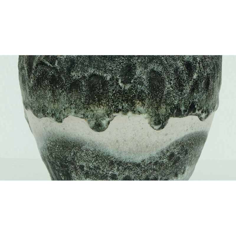 German Carstens Toennishof vase in grey ceramic - 1960s