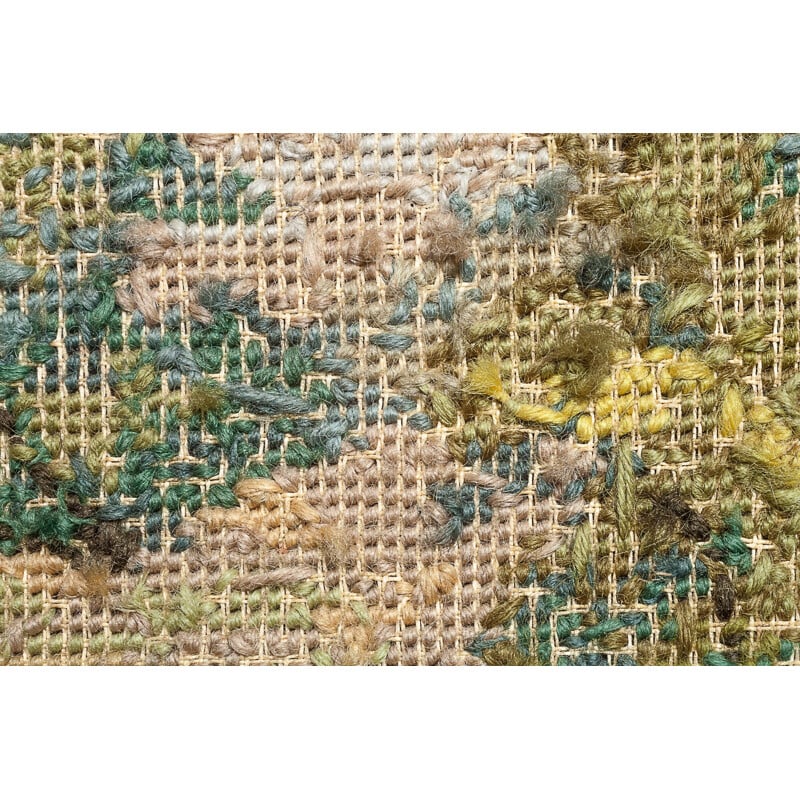 Tapisserie vintage "Scène galante" en laine d'après Watteau, 1940