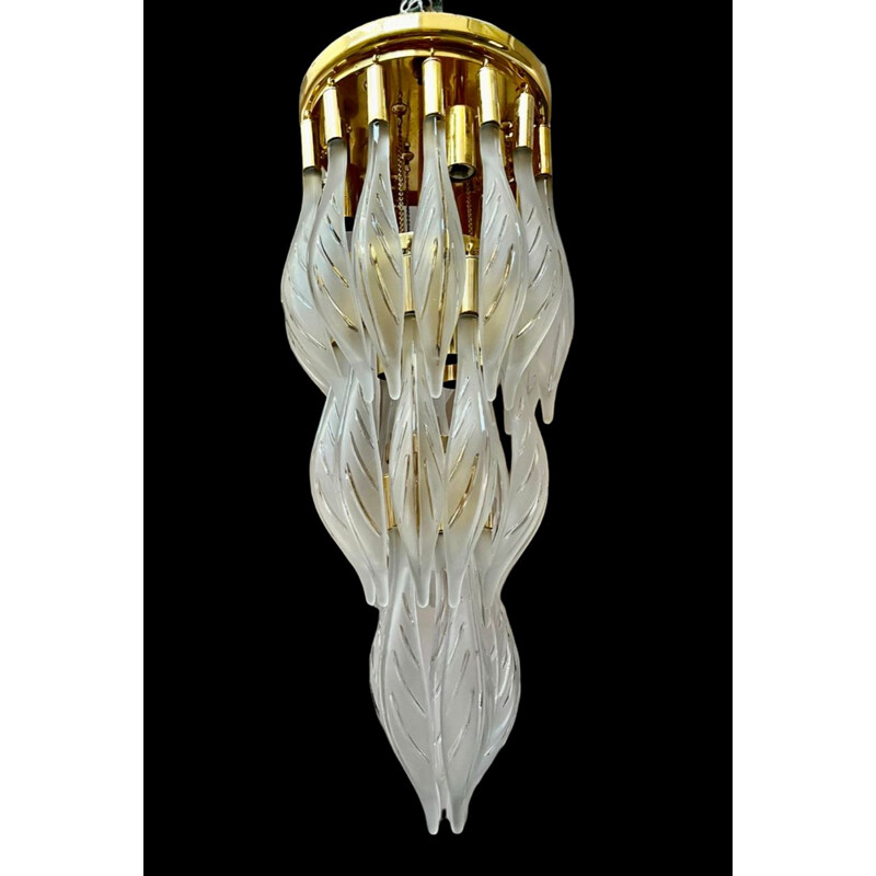 Vintage waterval hanglamp van Franco Luce, 1980