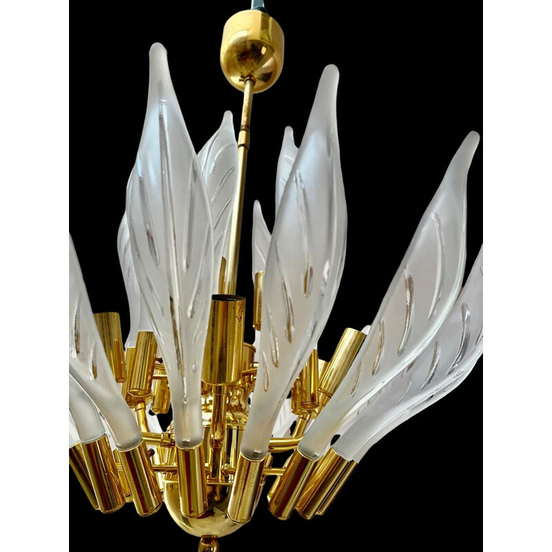 Vintage chandelier Design Franco Luce, 1980