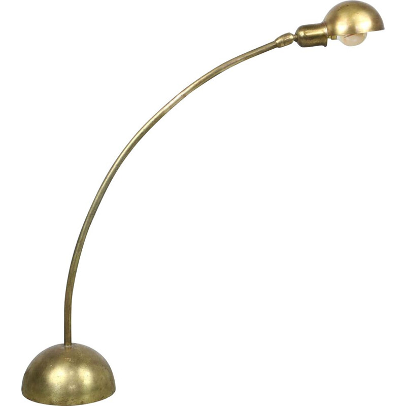 Mid-century brass Arc table lamp