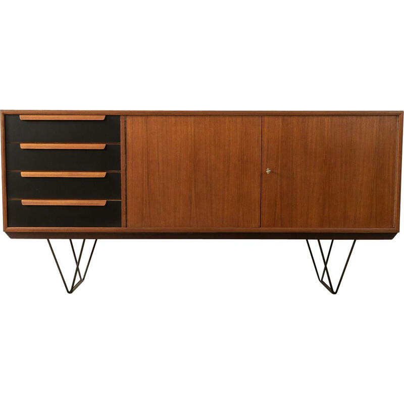 Vintage teak sideboard with two doors by Wk Möbel, Germany 1960