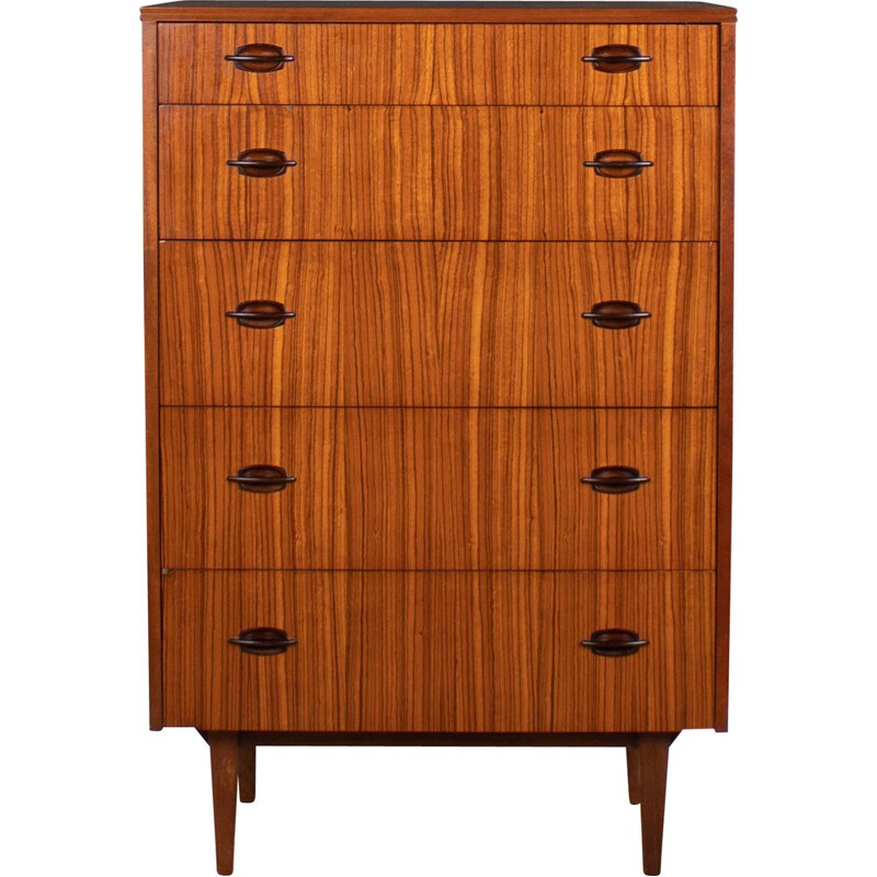 Mid century Zebrano chest of drawers by Elliots Of Newbury, 1960s