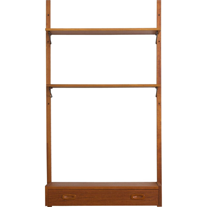 Vintage teak wall unit by Poul Cadovius and Preben Sorensen, Denmark 1960