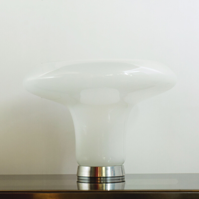 Lampe de table vintage Lesbo en verre de Murano par Angelo Mangiarotti, 1967