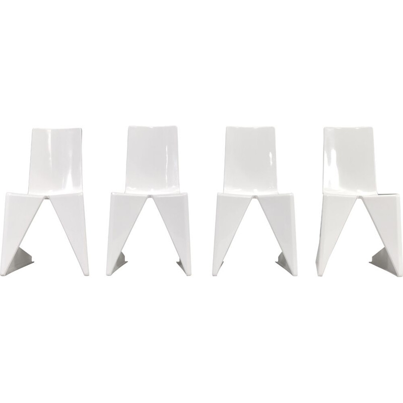 Set of 4 vintage chairs by Wiel Arets for Lensvelt, Netherlands 2005s