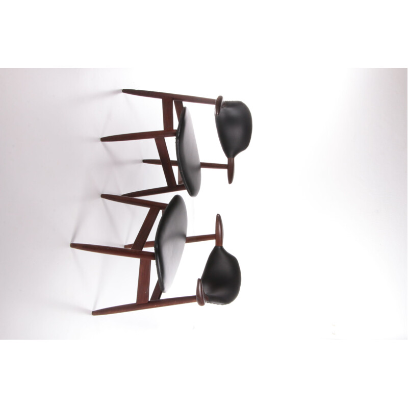 Paar Vintage Cowhorn Stühle von Tijsseling für Hulmefa, 1960