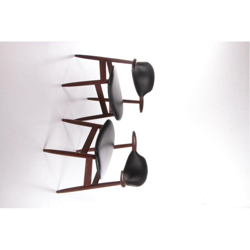 Pair of vintage Cowhorn chairs by Tijsseling for Hulmefa, 1960s