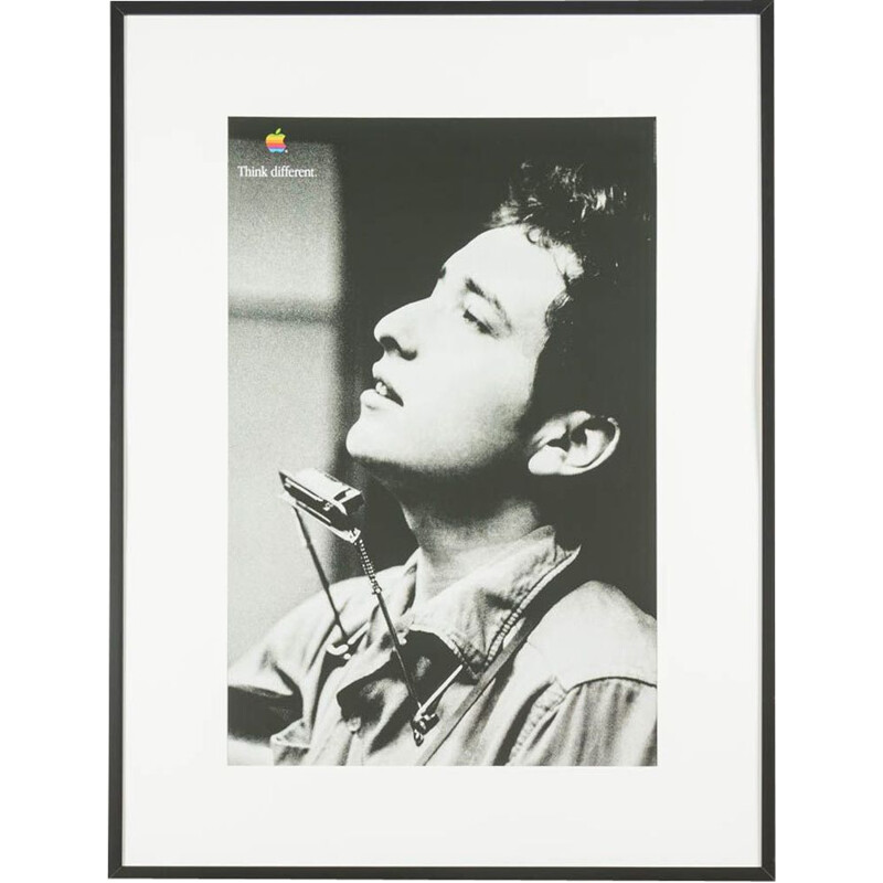 Affiche publicitaire vintage Think Different Bob Dylan pour Apple, 1998