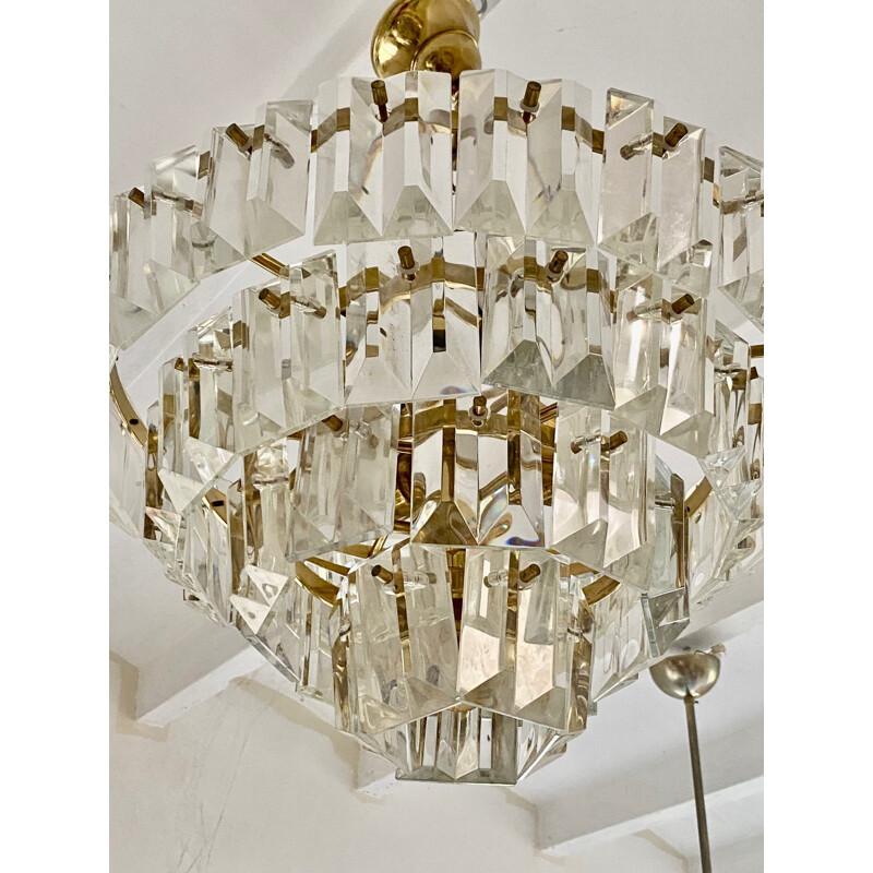 Lustre vintage Kinkeldey en cristal, 1970