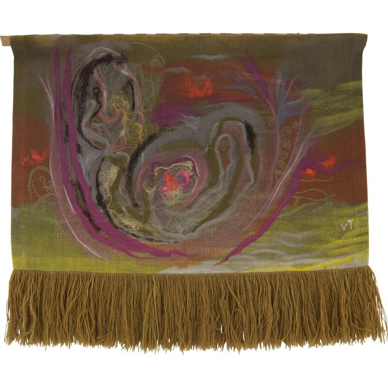 Vintage wool tapestry by Art Protis