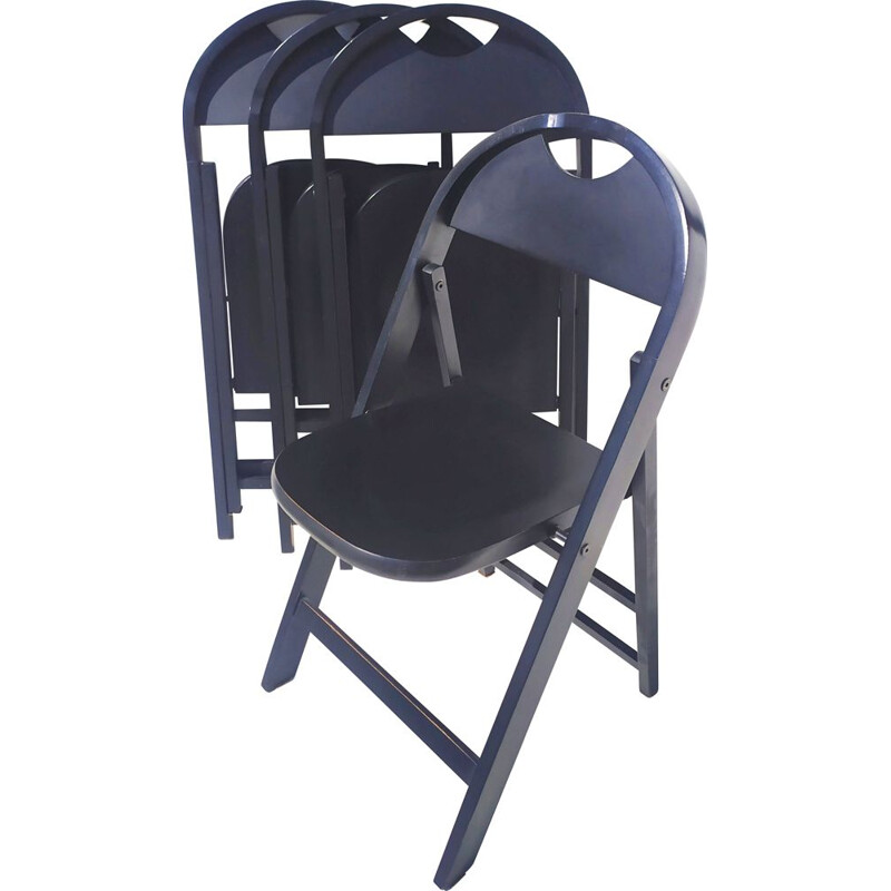 Set van 4 vintage Tric stoelen van Achille Castiglioni voor Bbb Bonacina, 1965