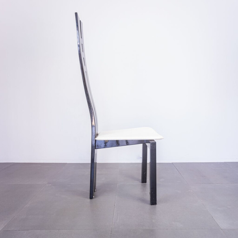 Juego de 6 sillas vintage de madera lacada de Pierre Cardin, 1980