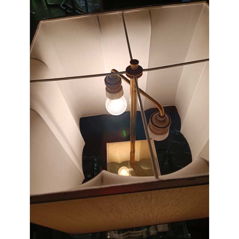Vintage-Lampe aus Messing und Chrom von Romeo Regga, Italien 1970