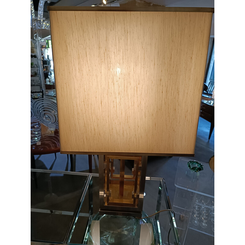 Vintage messing en chromen lamp van Romeo Regga, Italië 1970