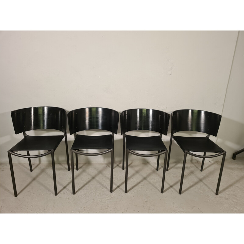 Set of 4 vintage Lila Hunter chairs by Philippe Starck for Xo