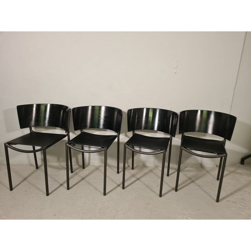 Set of 4 vintage Lila Hunter chairs by Philippe Starck for Xo