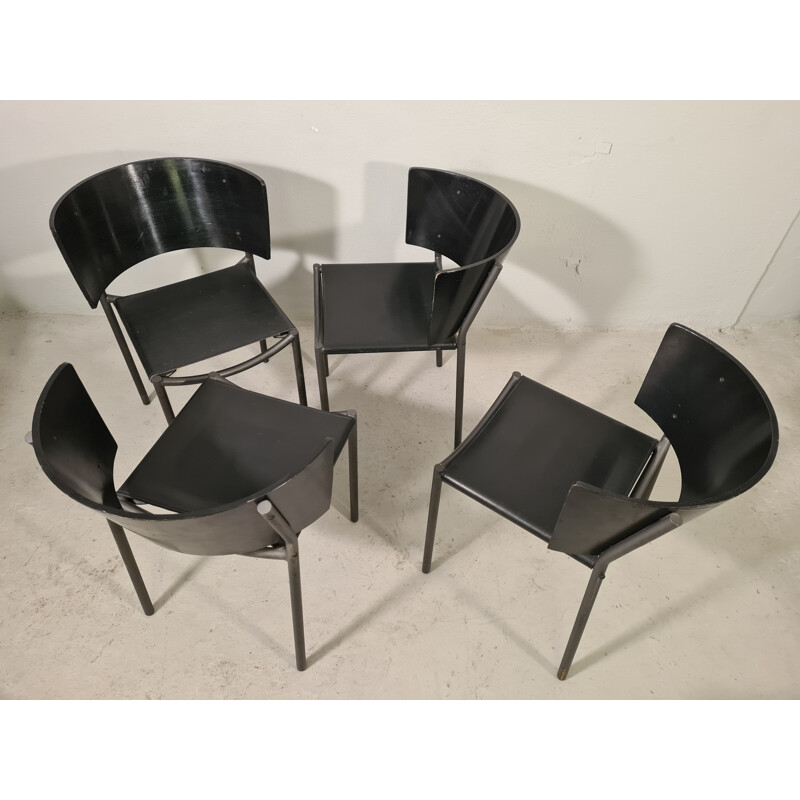 Lot de 4 chaises vintage Lila Hunter de Philippe Starck pour Xo