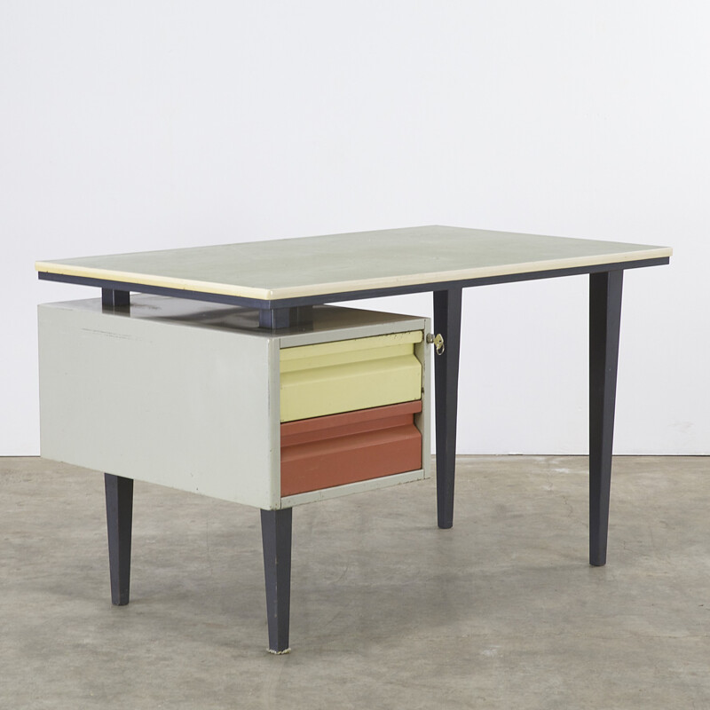 Gispen desk in metal, André CORDEMEYER - 1950s