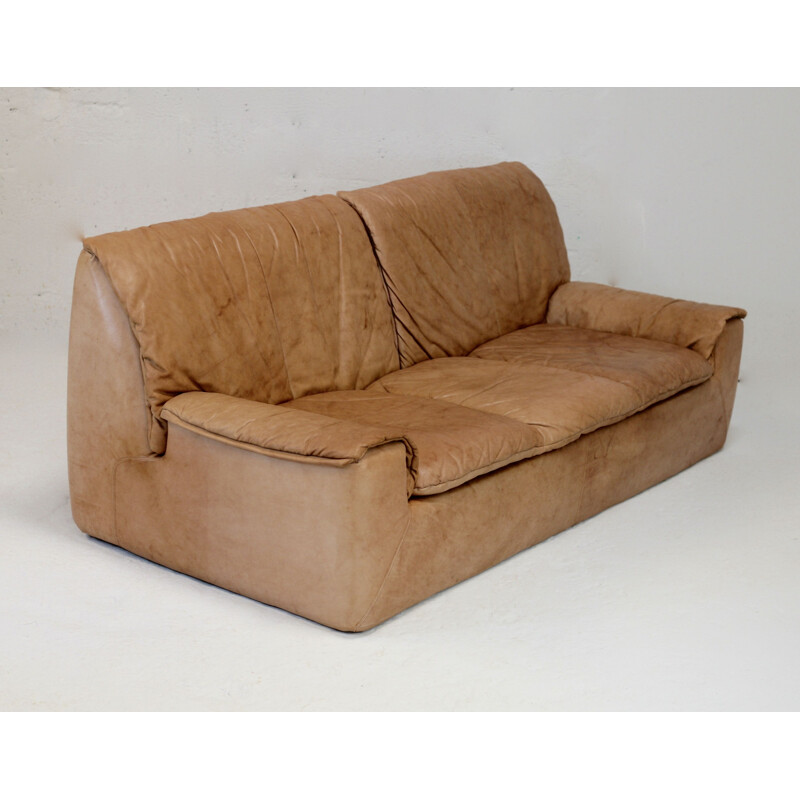 Vintage Cinna sofa in foam and leather, 1970