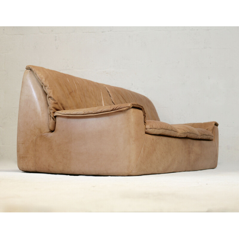 Vintage Cinna sofa in foam and leather, 1970