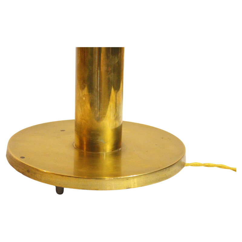 Danish vintage brass table lamp by Frandsen, 1970s