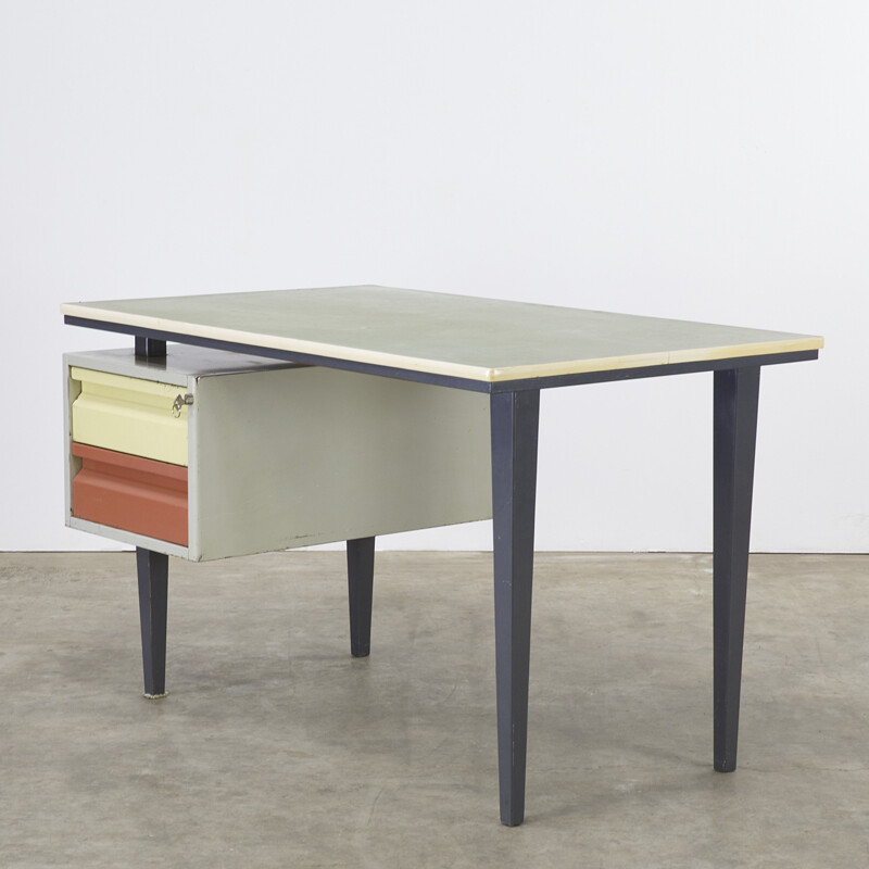 Gispen desk in metal, André CORDEMEYER - 1950s