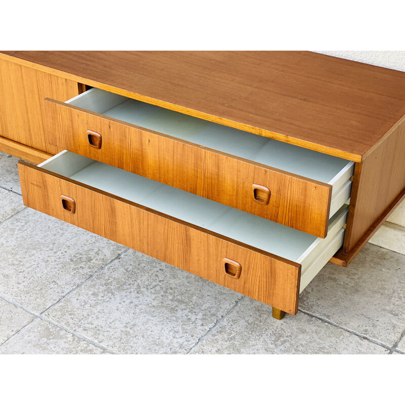 Enfilade scandinave vintage en teck, 1960