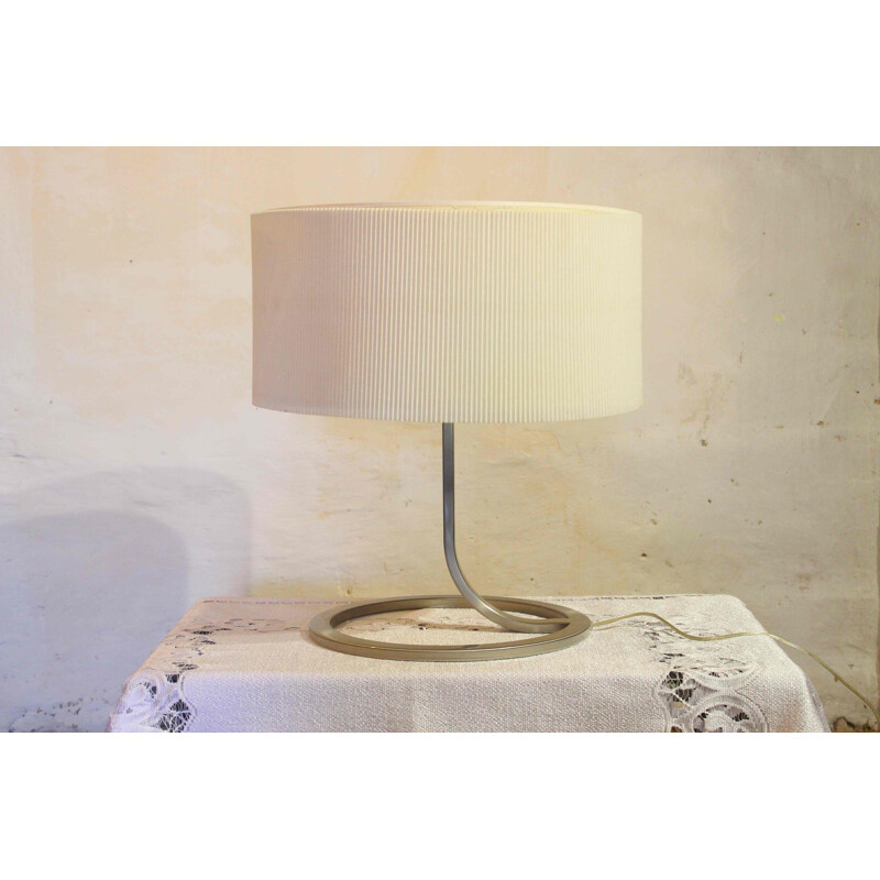 Vintage table lamp Joyce model in nickel chrome by Natuzzi, Italy 1970