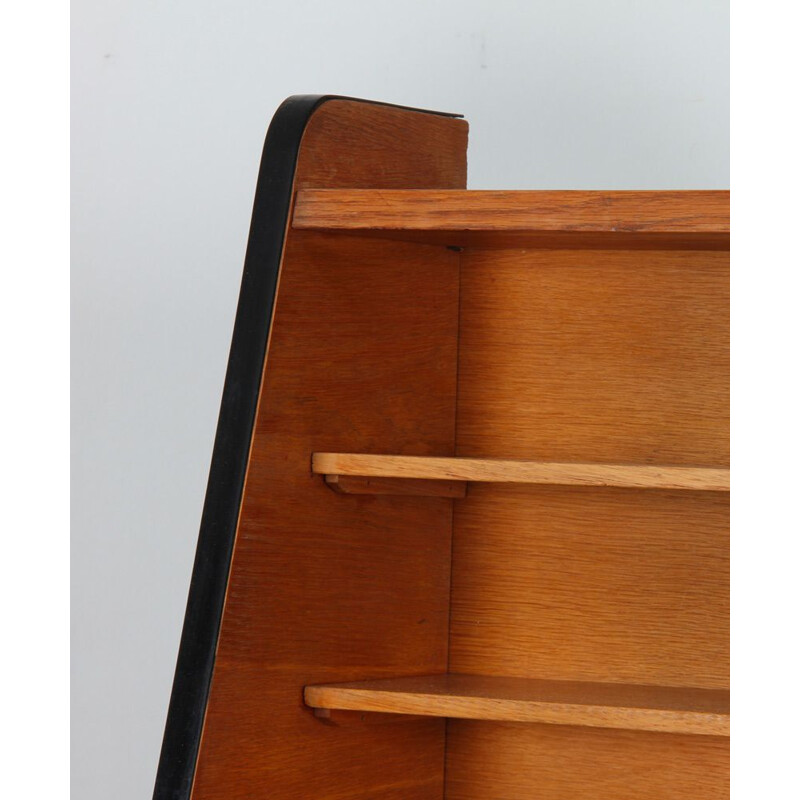 Vintage oakwood wall shelf, 1960s