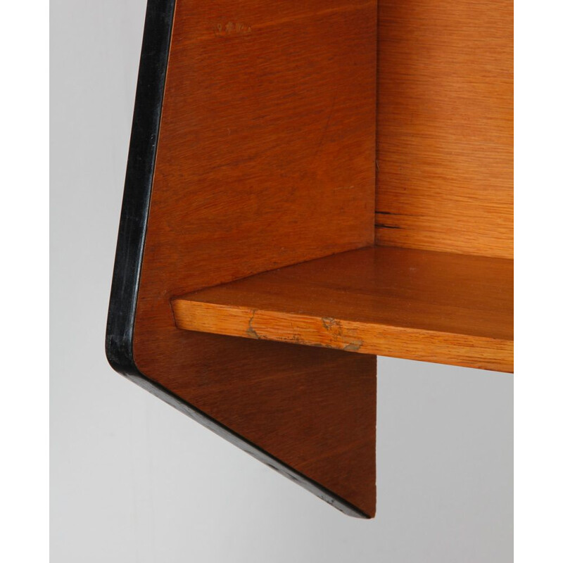 Vintage oakwood wall shelf, 1960s