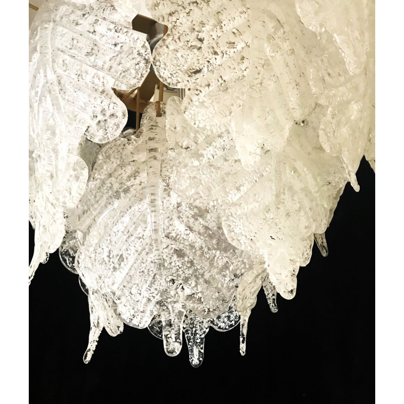Vintage Mazzega Murano glass chandelier, 1970