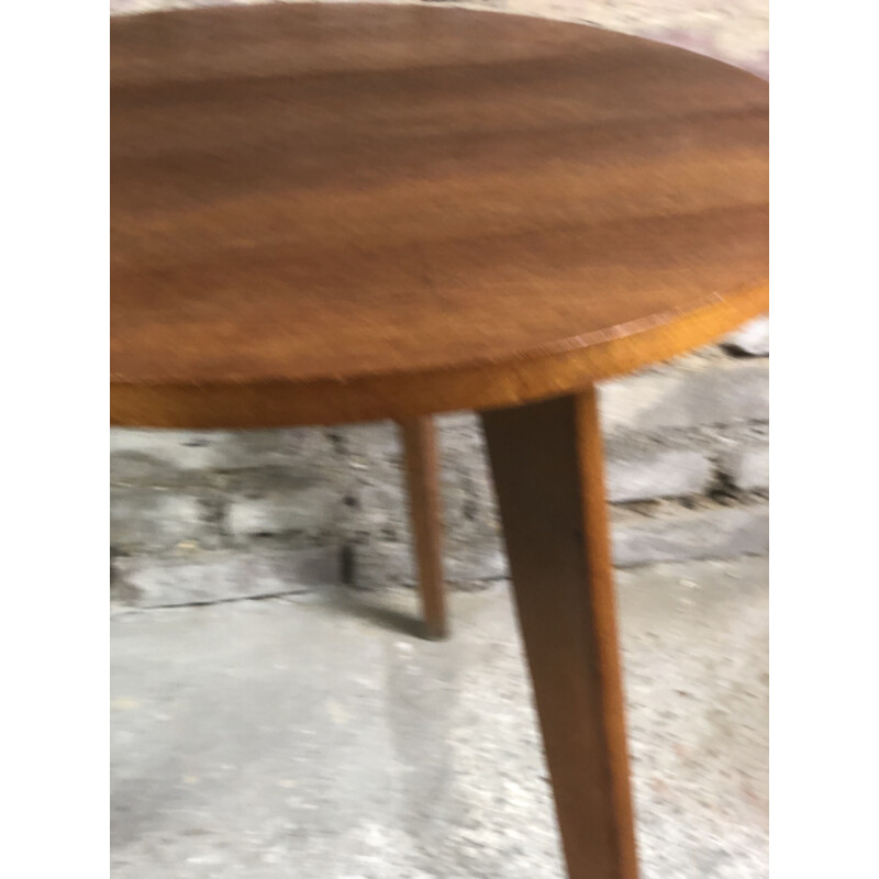 Vintage beechwood veneer side table, 1950
