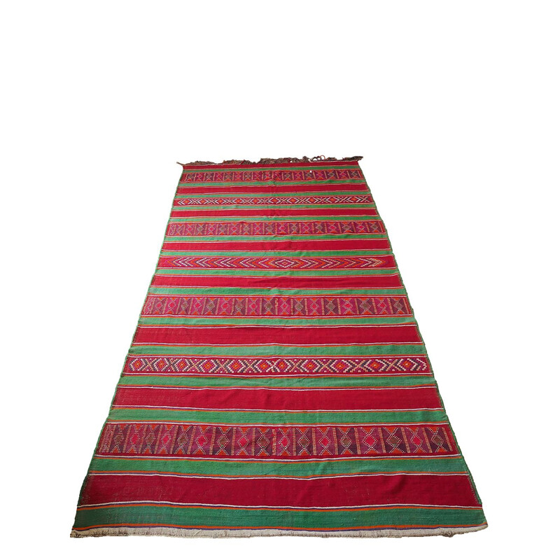 Tappeto kilim in lana vintage, 1970-1980