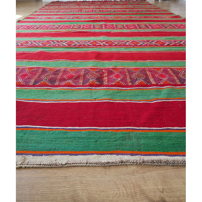 Tapete de lã vintage quilim, 1970-1980