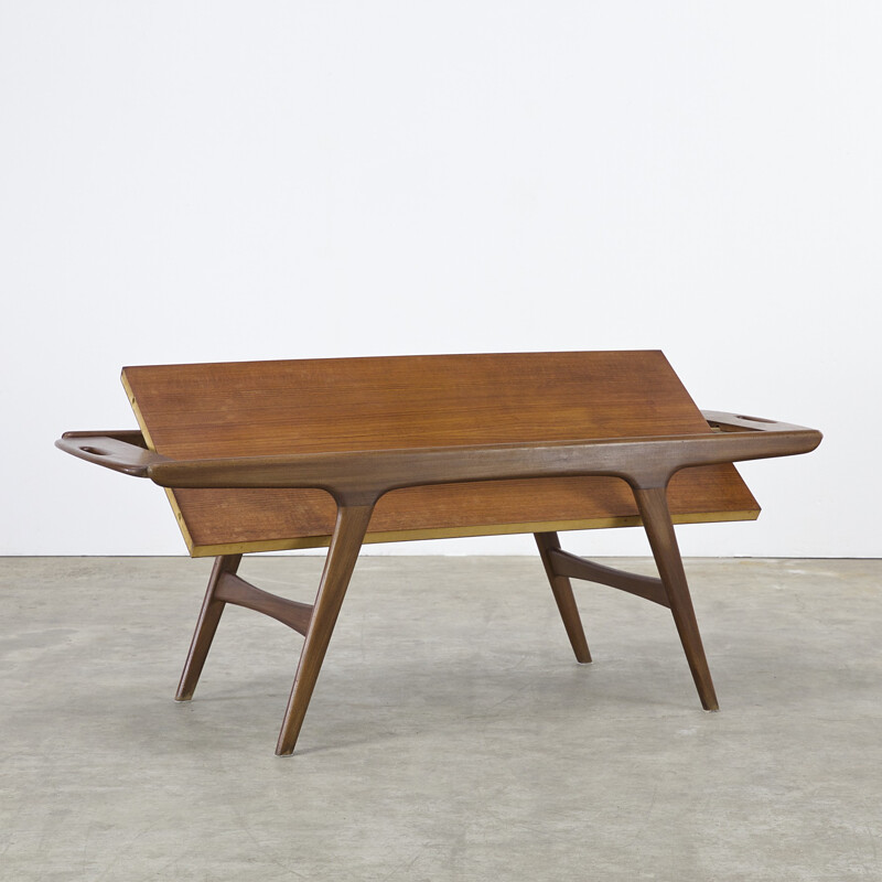 Mid-century coffee table in teak and formica - 1960s