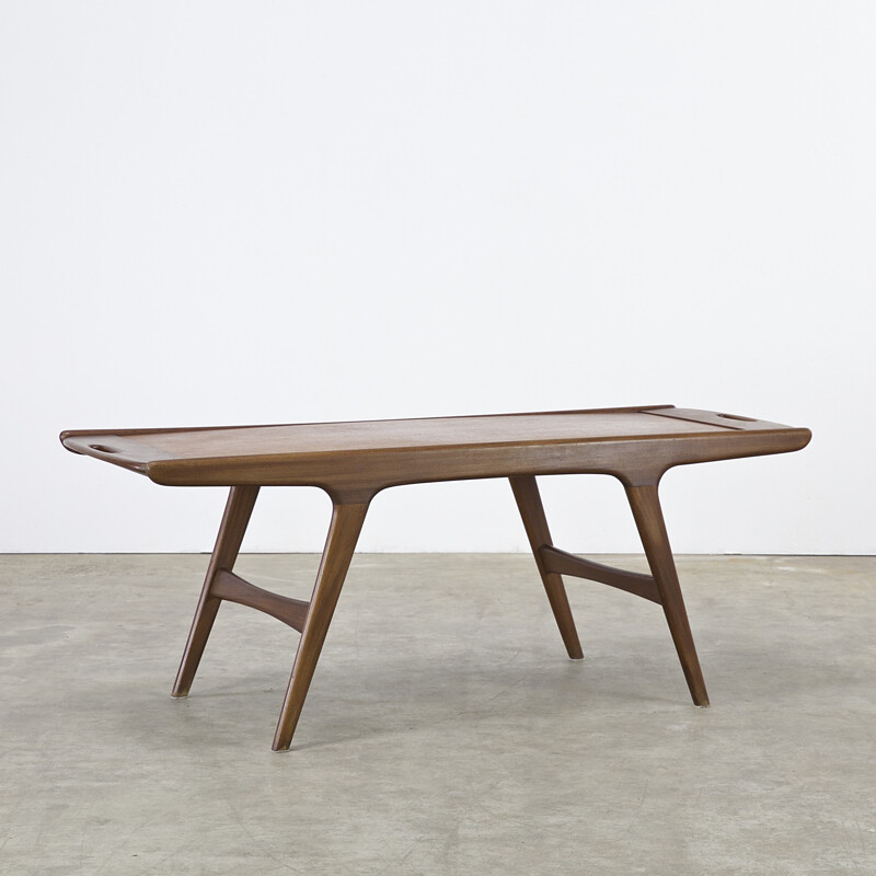 Mid-century coffee table in teak and formica - 1960s