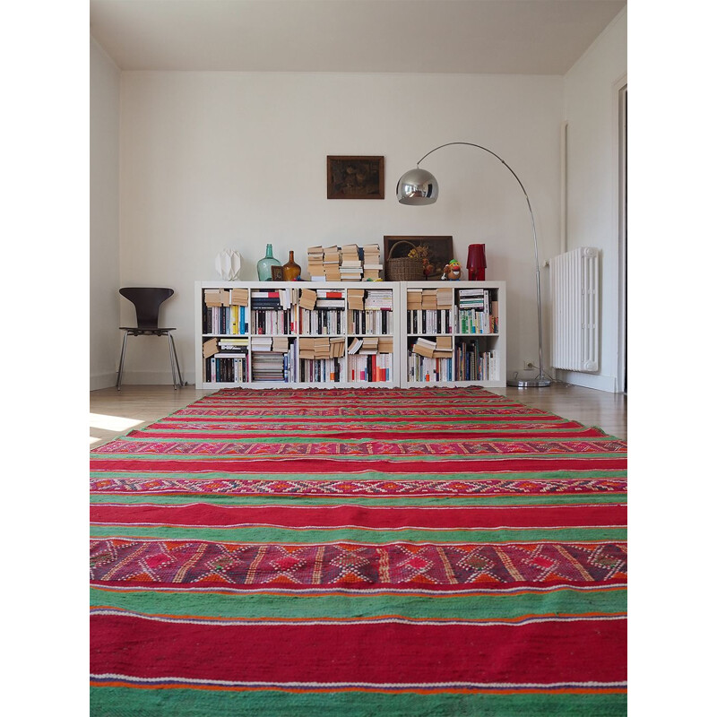 Alfombra kilim de lana vintage, 1970-1980