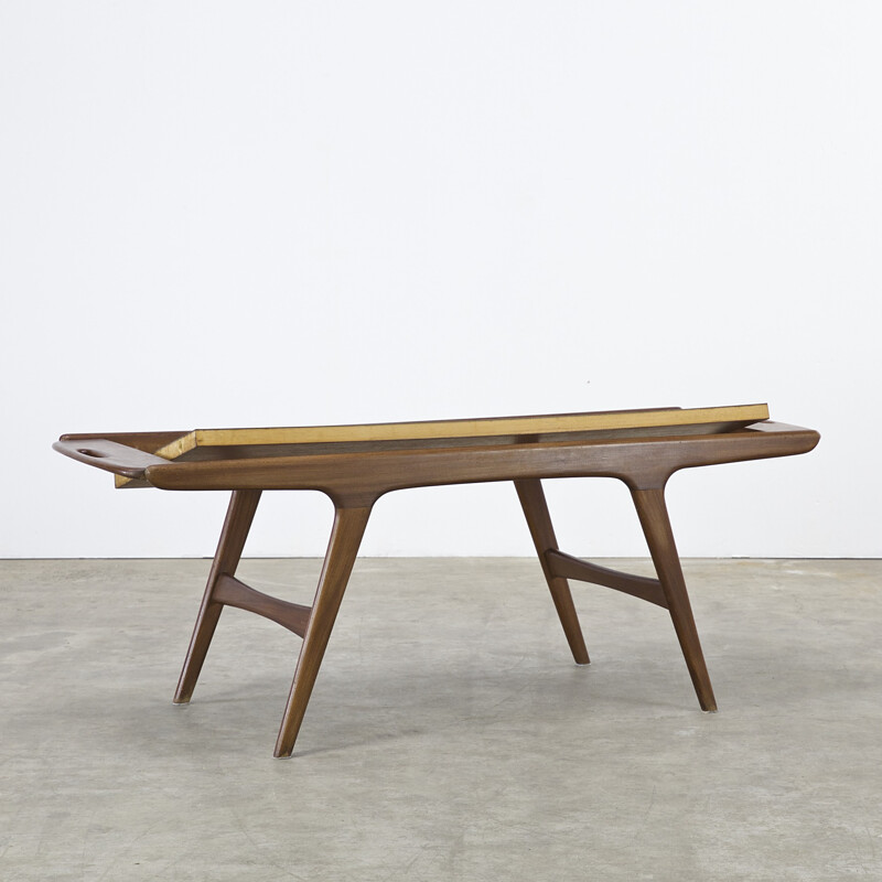 Mid-century coffee table in teak and formica - 1960s