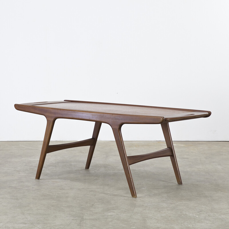 Mid-century coffee table in teak and formica - 1960s