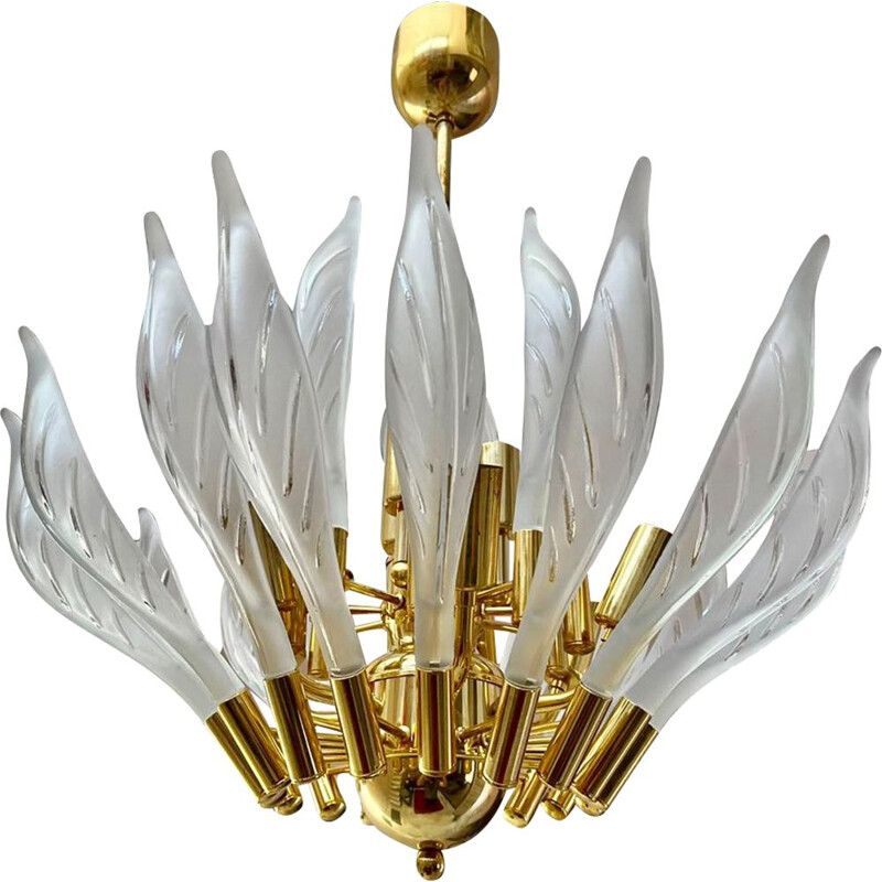 Vintage chandelier Design Franco Luce, 1980