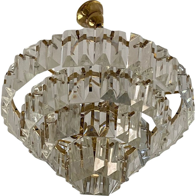 Lámpara de cristal Kinkeldey vintage, 1970